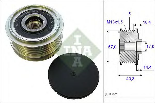 Sistem roata libera generator HYUNDAI i40 (VF) - Cod intern: M20416487 - LIVRARE DIN STOC in 24 ore!!!
