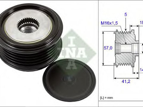 Sistem roata libera, generator HYUNDAI ix35 (LM, EL, ELH) (2009 - 2020) INA 535 0248 10