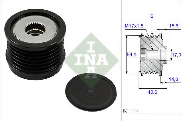 Sistem roata libera, generator JEEP RENEGADE (BU) (2014 - 2016) INA 535 0230 10 piesa NOUA