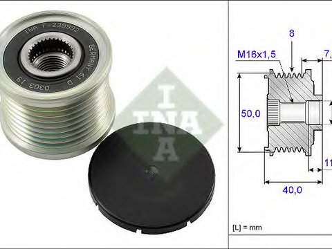 Sistem roata libera, generator MERCEDES-BENZ S-CLASS (W221) (2005 - 2013) INA 535 0119 10