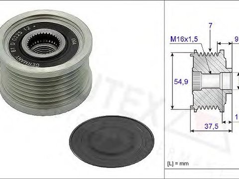 Sistem roata libera, generator MITSUBISHI CANTER platou / sasiu (FB_, FE_, FG_) - AUTEX 654804