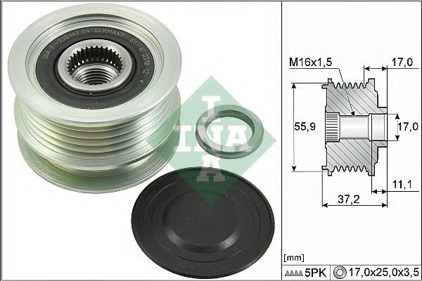 Sistem roata libera, generator NISSAN MICRA III (K12) (2003 - 2010) INA 535 0116 10 piesa NOUA