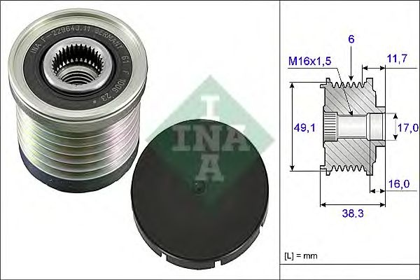 Sistem roata libera generator NISSAN PRIMASTAR caroserie (X83) - Cod intern: W20204801 - LIVRARE DIN STOC in 24 ore!!!