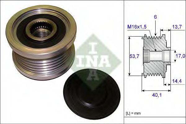 Sistem roata libera, generator OPEL ADAM (2012 - 2016) INA 535 0202 10 piesa NOUA