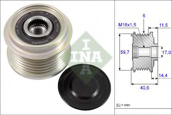 Sistem roata libera, generator OPEL ASTRA J (2009 - 2016) INA 535 0227 10 piesa NOUA