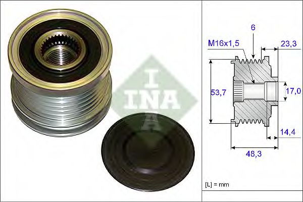 Sistem roata libera, generator OPEL ASTRA J GTC (2011 - 2016) INA 535 0204 10 piesa NOUA