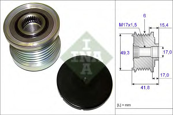 Sistem roata libera, generator PEUGEOT 2008 (2013 - 2016) INA 535 0193 10