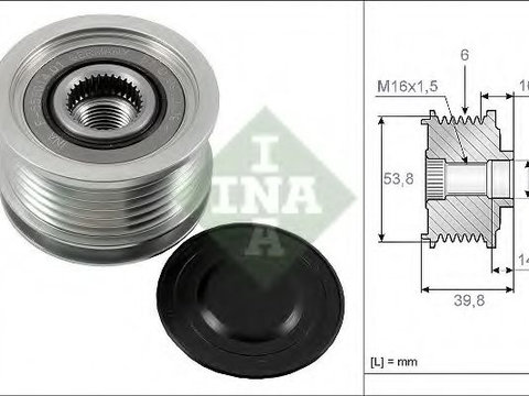 Sistem roata libera, generator PEUGEOT 4007 (GP_) (2007 - 2020) INA 535 0170 10