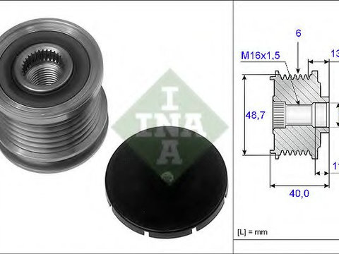 Sistem roata libera, generator SAAB 9-5 Combi (YS3E) (1998 - 2009) INA 535 0085 10 piesa NOUA