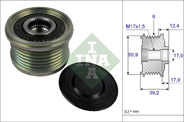 Sistem roata libera, generator Schaeffler INA 535 0247 10 pentru MAZDA 2 hatchback (DL, DJ) 2014-2019