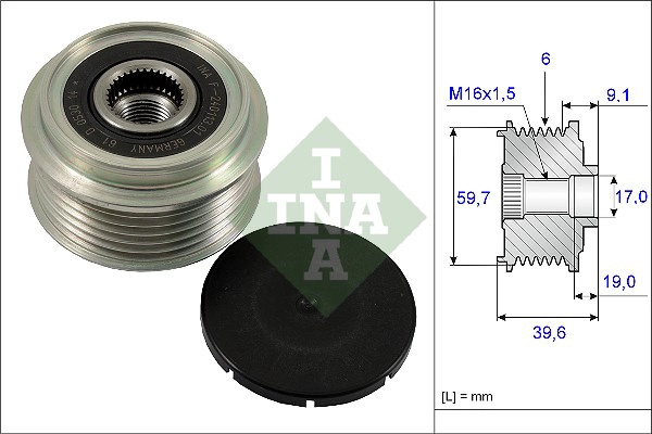 Sistem roata libera, generator Schaeffler INA 535006510 la OPEL ASTRA H CLASSIC combi (A04) 2009 2010 2011 2012 2013 2014