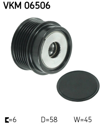 Sistem roata libera, generator SKF VKM06506 la KIA RIO II limuzina (JB) 2005 2006 2007 2008 2009 2010 2011