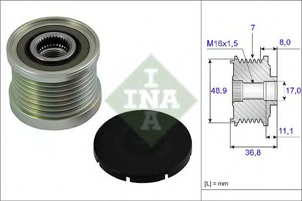 Sistem roata libera, generator SMART FORFOUR Hatchback (453) (2014 - 2016) INA 535 0081 10 piesa NOUA