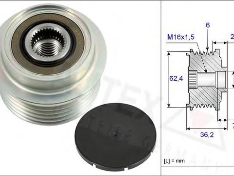 Sistem roata libera, generator TOYOTA VITZ (SCP9_, NSP9_, KSP9_, NCP9_, ZSP9_) - AUTEX 654852