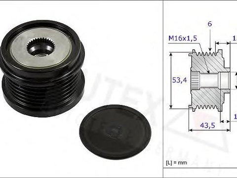 Sistem roata libera, generator VOLVO S40 II limuzina (MS), VOLVO V50 combi (MW), VOLVO S80 II limuzina (AS) - AUTEX 654810