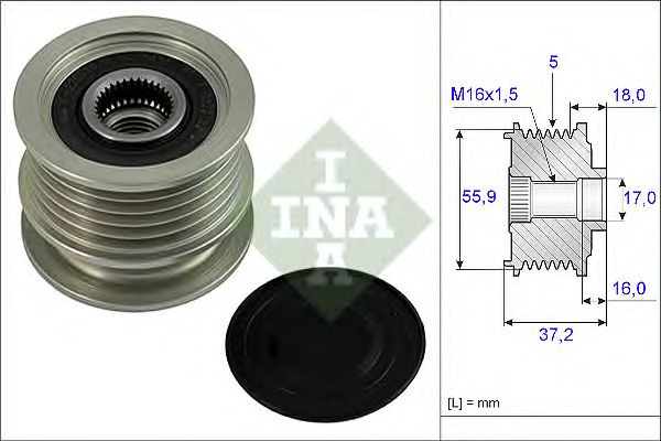 Sistem roata libera generator VW 1,9SDI - Cod inte