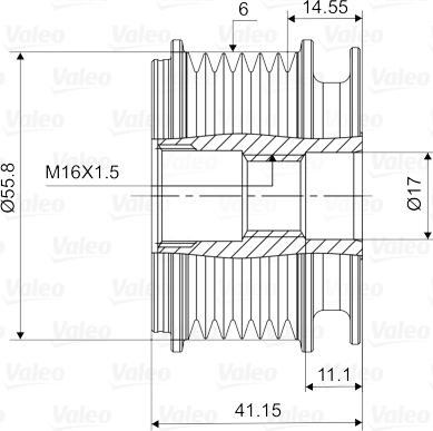 Sistem roata libera generator VW POLO 9N Producator VALEO 588001