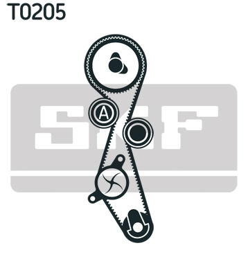SKF Set pompa apa + curea dintata VKMC03205 la FORD KUGA II (DM2) UFMA 1997cc 140cp 103kW 2013 2014 2015 2016 2017 2018 2019
