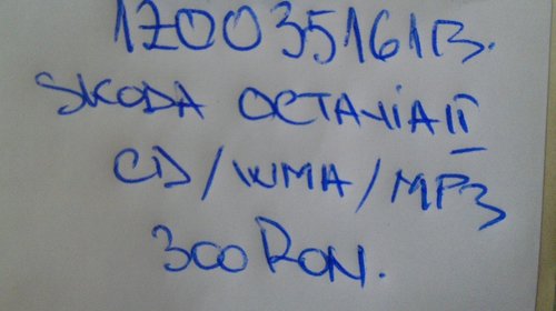 Skoda octavia 2 cd/wma/mp3 cod 1z0035161