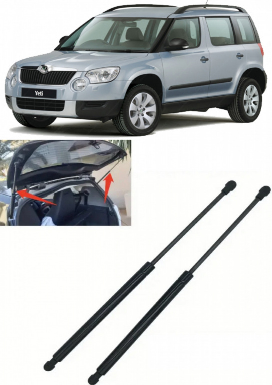 Skoda Yeti Set 2 amortizoare pentru portbagaj / haion Krosno compatibil cu Skoda Yeti Hatchback fabricat intre 2009-2017 KR24751*1