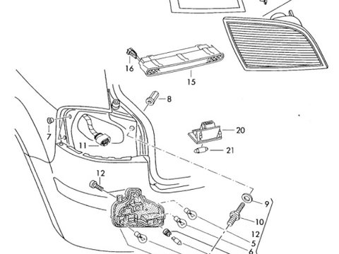 Soclu tripla haion Audi A3 8P 2.0 TDI BKD OEM 8P4945257A