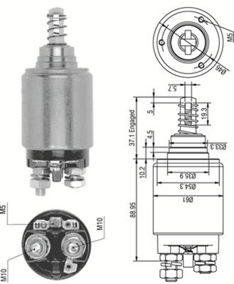 Solenoid, electromotor (940113050252 MAGNETI MAREL