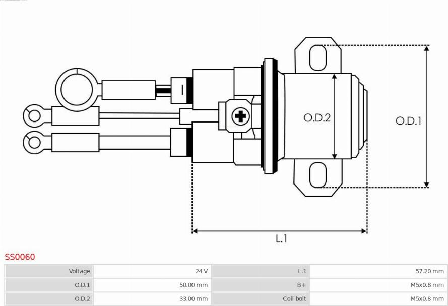 Solenoid, electromotor AS-PL SS0060