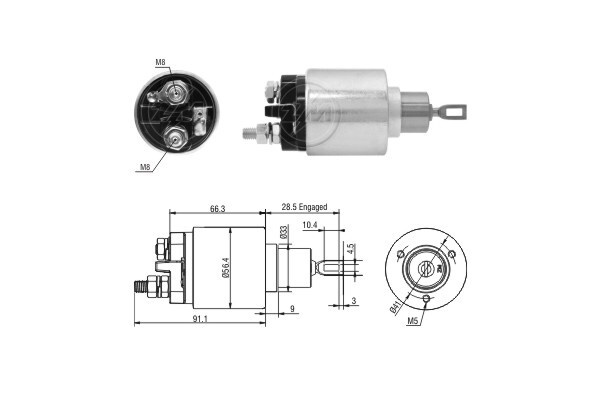 Solenoid electromotor # Audi A8 1996 1997 1998 199