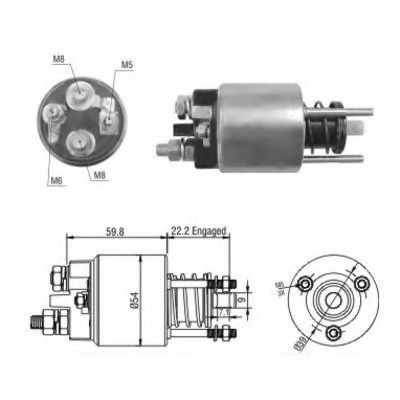 Solenoid, electromotor BMW Seria 3 (E36) (1990 - 1998) MEAT & DORIA 46134 piesa NOUA