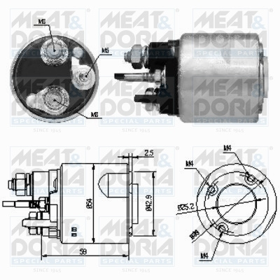 Solenoid electromotor # Dacia Logan 2008 2009 2010 2011 2012 2013 2014 2015 2016 2017 2018 2019 2020 2021 2022 2023 2024 2025 # 46159 # MEAT DORIA