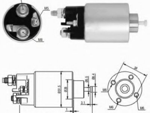 Solenoid, electromotor DACIA LOGAN (LS_) (2004 - 2020) MEAT & DORIA 46058