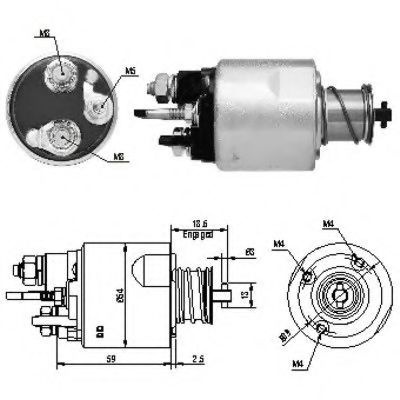 Solenoid, electromotor DACIA LOGAN MCV (KS) (2007 - 2016) MEAT & DORIA 46169 piesa NOUA