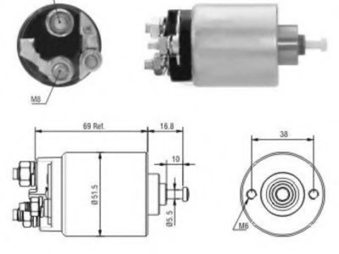 Solenoid, electromotor FORD COURIER (J3, J5) (1996 - 2016) MEAT & DORIA 46104 piesa NOUA