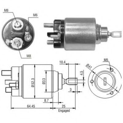 Solenoid, electromotor FORD FOCUS C-MAX (2003 - 2007) MEAT & DORIA 46043