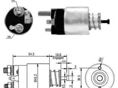 Solenoid, electromotor HYUNDAI i10 (PA) (2007 - 2016) MEAT & DORIA 46135