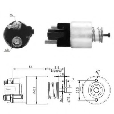 Solenoid, electromotor HYUNDAI i20 (PB, PBT) (2008 - 2014) MEAT & DORIA 46155 piesa NOUA