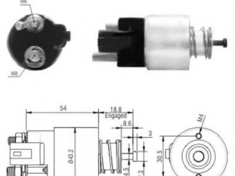 Solenoid, electromotor HYUNDAI i30 CW (FD) (2007 - 2012) MEAT & DORIA 46155