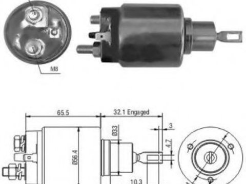 Solenoid, electromotor LAND ROVER DISCOVERY   (LJ, LG) (1989 - 1998) MEAT & DORIA 46067