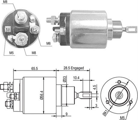 Solenoid, electromotor MAGNETI MARELLI 94011305036