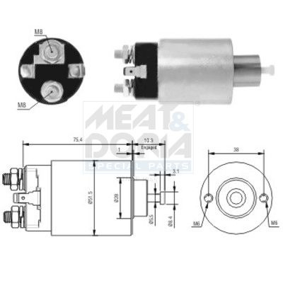 Solenoid, electromotor MEAT & DORIA 46167