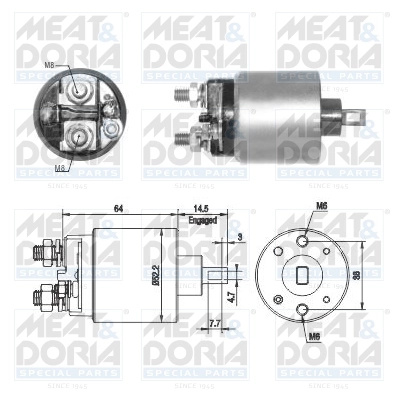 Solenoid electromotor Meat & Doria RENAULT CLIO III (BR0/1, CR0/1) 2006-2014 - 46274