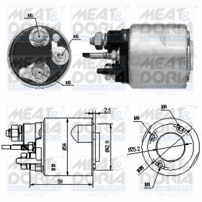 Solenoid electromotor Meat & Doria RENAULT LAGUNA III (BT0/1) 2007-2015 - 46159