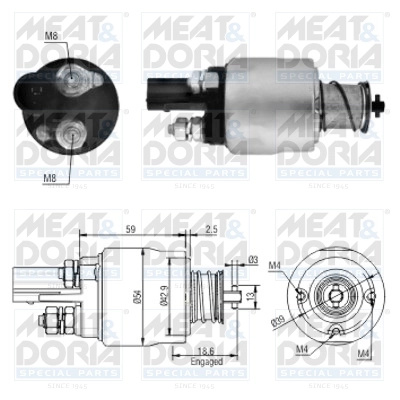 Solenoid electromotor Meat & Doria VW POLO IV (9N_, 9A_) 2006-2009 - 46126