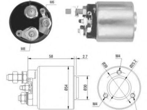 Solenoid, electromotor MERCEDES-BENZ CLK (C209) (2002 - 2009) MEAT & DORIA 46008