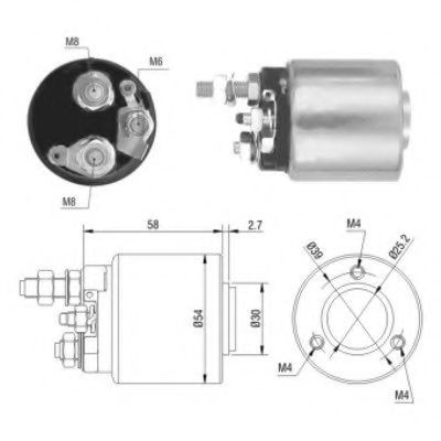 Solenoid, electromotor MERCEDES E-CLASS Break (S210) (1996 - 2003) MEAT & DORIA 46008