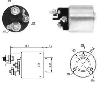 Solenoid, electromotor MERCEDES E-CLASS T-Model (S211) (2003 - 2009) MEAT & DORIA 46113 piesa NOUA