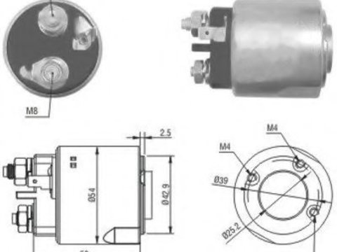 Solenoid, electromotor NISSAN KUBISTAR caroserie (X80) (2003 - 2016) MEAT & DORIA 46160