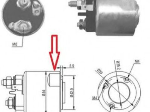 Solenoid, electromotor NISSAN KUBISTAR (X76) (2003 - 2009) MEAT & DORIA 46086