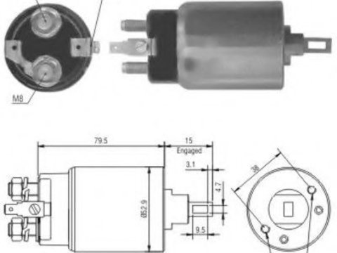 Solenoid, electromotor NISSAN PICK UP II (D21) (1985 - 1998) MEAT & DORIA 46022 piesa NOUA