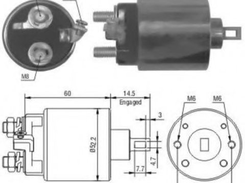 Solenoid, electromotor OPEL COMBO caroserie inchisa/combi (2001 - 2016) MEAT & DORIA 46056